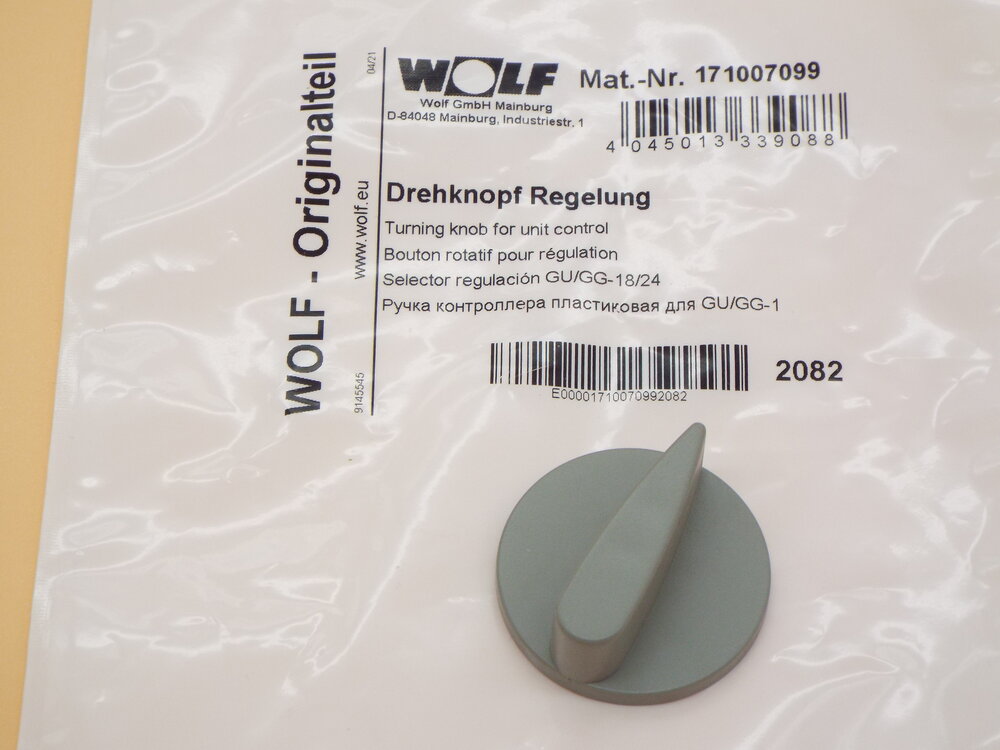 Wolf 1710070 Drehknopf Regelung, für Wolf: GU/GG-18/24