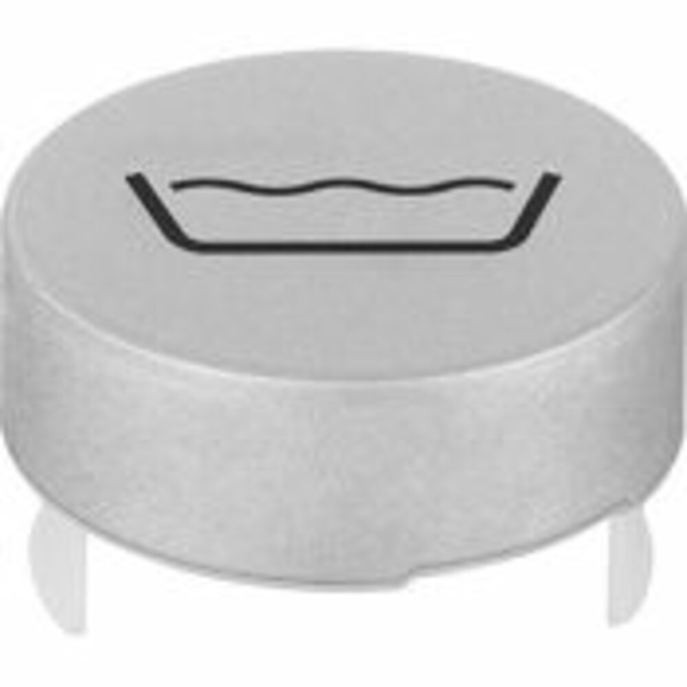 Hansgrohe 93577880 Durckknopf für SowerSelect, Symbol Wanne, edelmatt