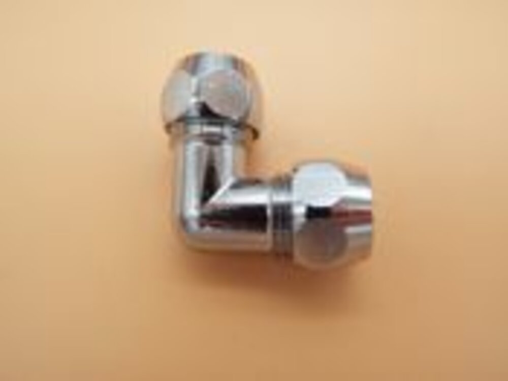 Winkel-Verschraubung verchromt mit 2 Quetschen 10 mm