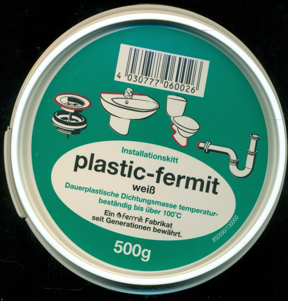 Plastik Fermit weiß, 500g Dose