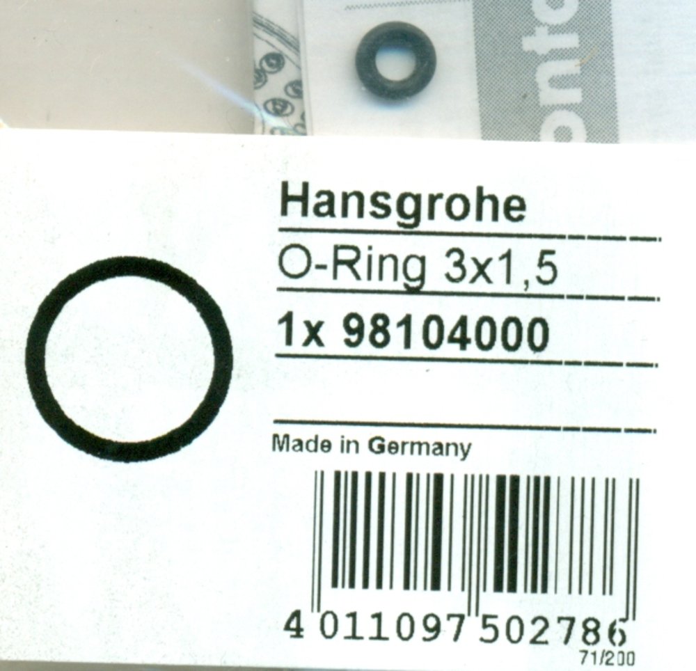 Hansgrohe 98104000 O-Ring 3x1,5 mm