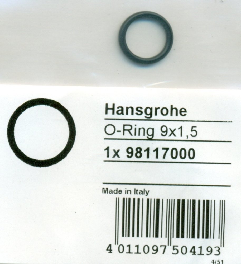 Hansgrohe 98117000 O-Ring 9x1,5 mm