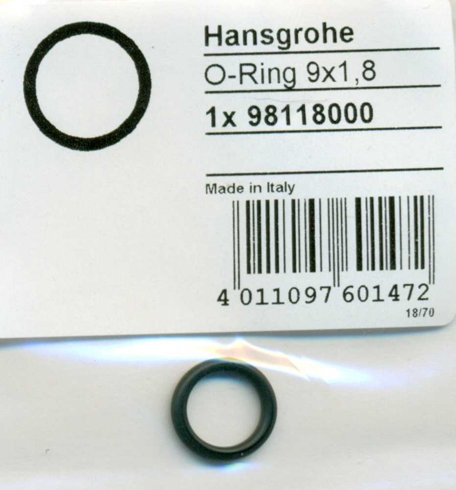 Hansgrohe 98118000 O-Ring 9x1,8 mm