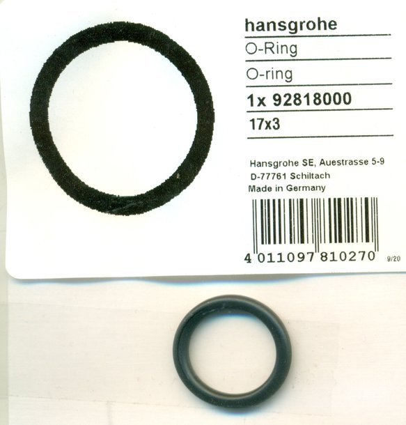 Hansgrohe 92818000 O-Ring 17x3 mm