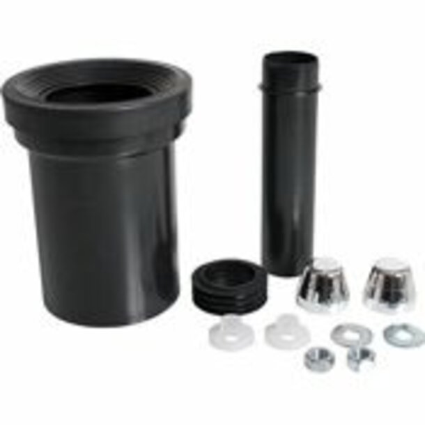 PE-Wand-WC-Anschlussgarnitur DN 100  / 180 mm lang