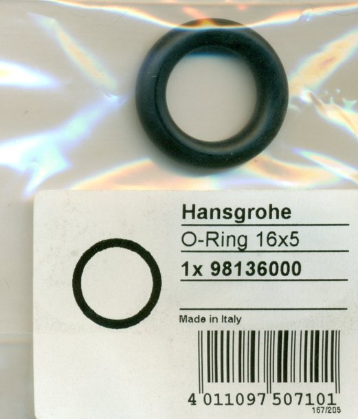 Hansgrohe 98136000 O-Ring 16x5 mm