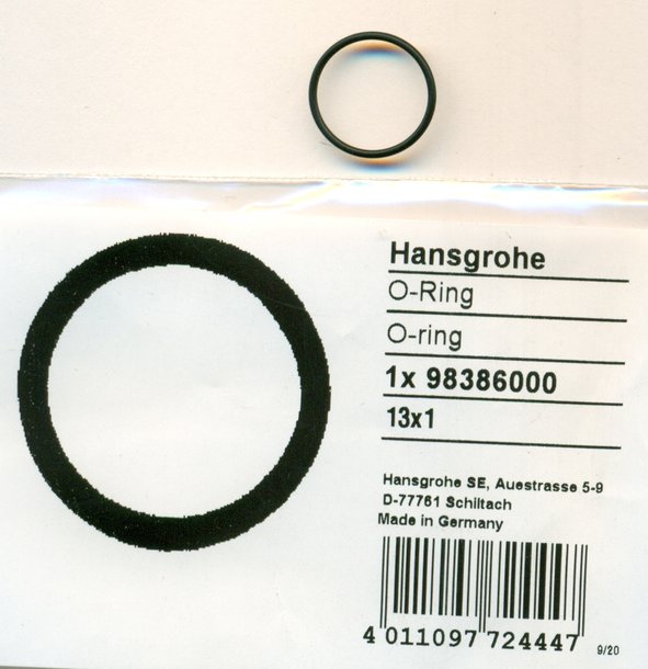 Hansgrohe 98386000 O-Ring 13x1 mm