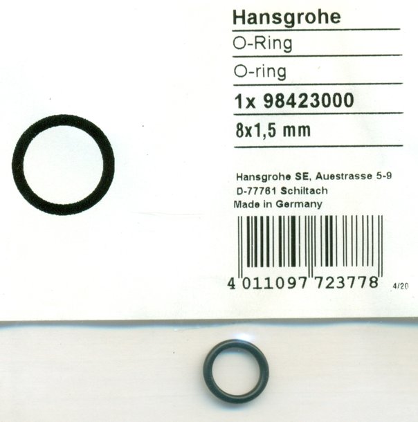 Hansgrohe 98423000 O-Ring 8x1,5 mm