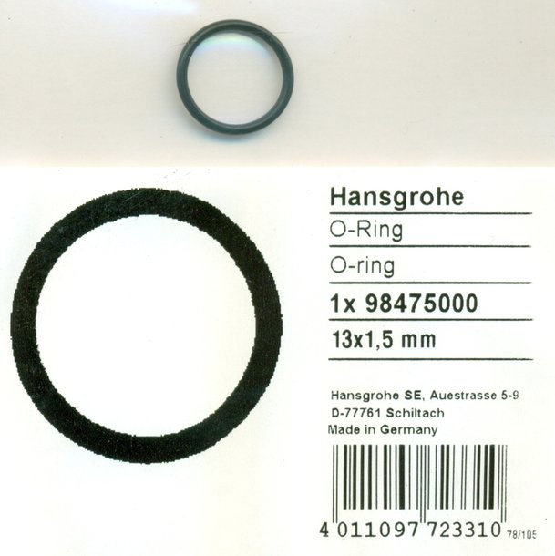 Hansgrohe 98475000 O-Ring 13x1,5 mm