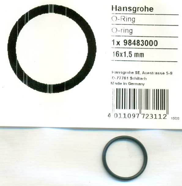 Hansgrohe 98483000 O-Ring 16x1,5 mm