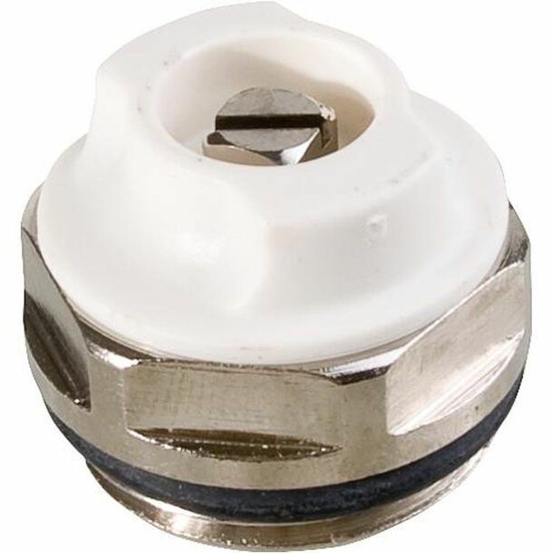 Heizkörper-Entlüftungsventil 1/2" drehbar, Messing vernickelt mit O-Ring