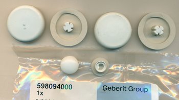 Keramag 598094000 Sitzdeckelpuffer Geberit 1 Satz weiß, zu WC-Sitzen Artis, Vitell, Cassini, Cotta, Cavelle, Virto und Felino