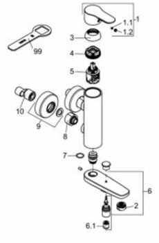 Kludi 7306705-00 Umsteller für Objekta, verchromt