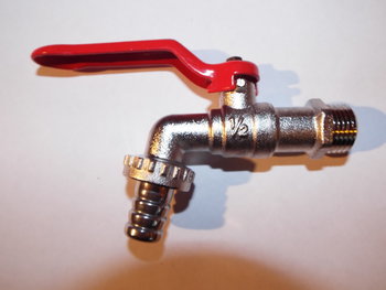 Auslaufkugelhahn PN 10 / Aussengewinde DN 15 (1/2 Zoll) vernickelt