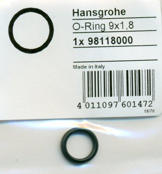 Hansgrohe 98118000 O-Ring 9x1,8 mm