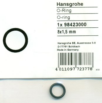 Hansgrohe 98423000 O-Ring 8x1,5 mm