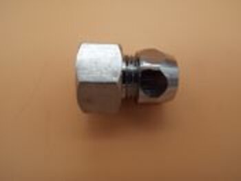Aufschraub-Verschraubung verchromt 1/2 Zoll x 10 mm