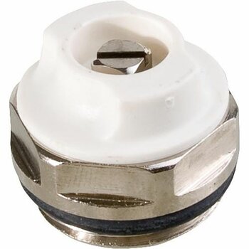 Heizkörper-Entlüftungsventil 1/2" drehbar, Messing vernickelt mit O-Ring