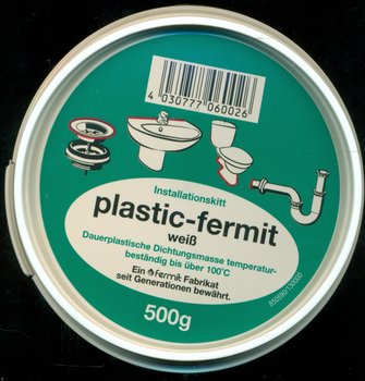 Plastik Fermit weiß, 500g Dose