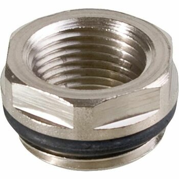 Heizkörper-Reduzierstück 1/2 Zoll x 3/8 Zoll, vernickelt, mit O-Ring